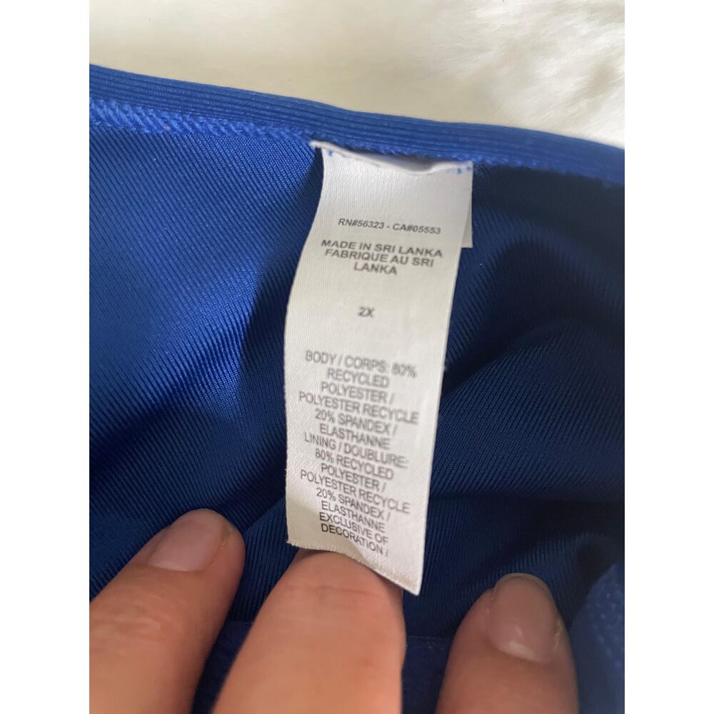 Nike Plus Size Royal Blue Swoosh Medium Support Racerback Sports Bra Size 2X - Picture 5 of 5